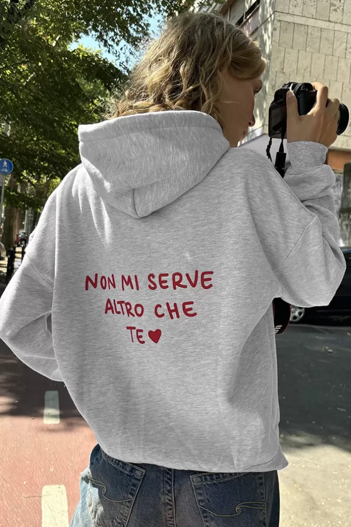 Subdued Felpa Non mi serve altro^Donna Graphics