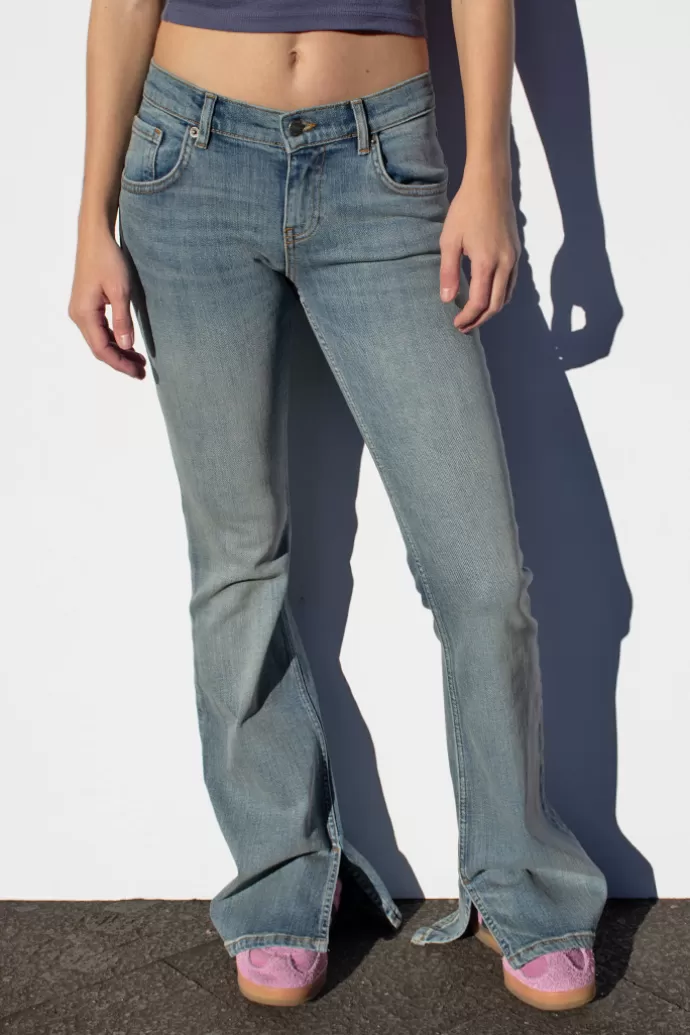 Subdued Jeans side split^Donna Denim