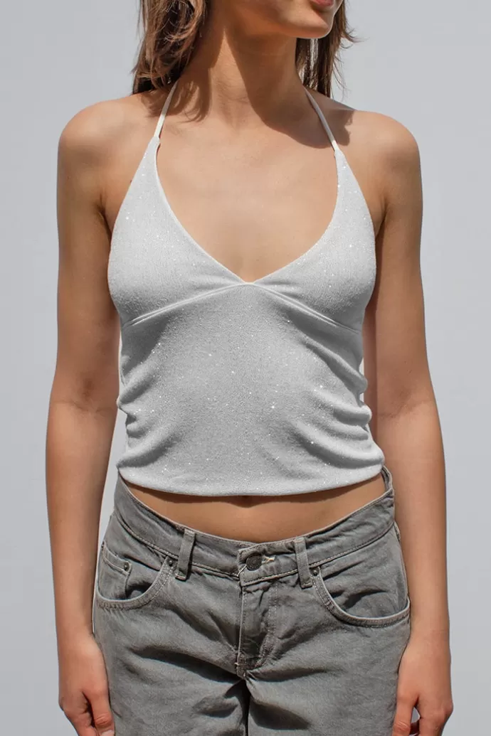 Subdued Top scollo a V^Donna Top