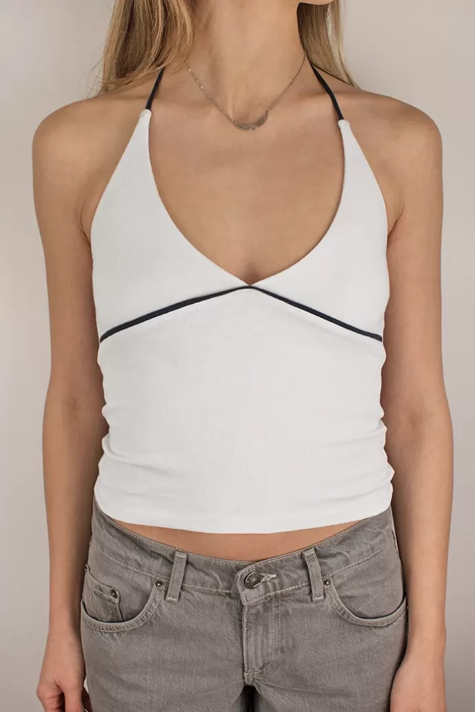 Subdued Top scollo a V^Donna Top