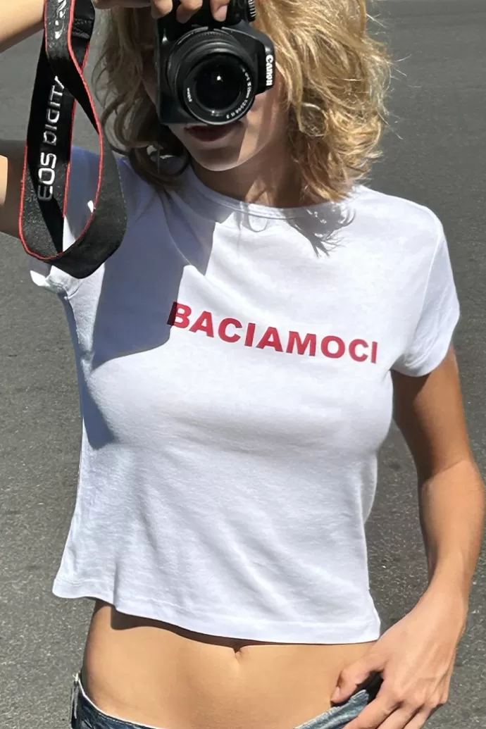 Subdued T-shirt Baciamoci^Donna Graphics