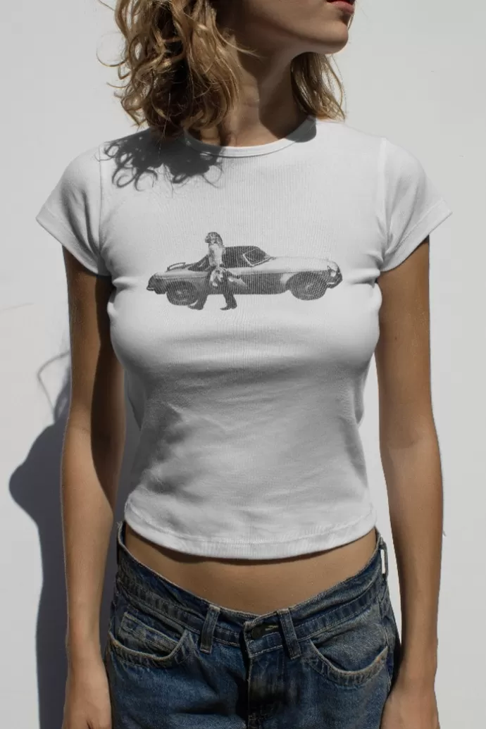 Subdued T-shirt Car girl^Donna Graphics