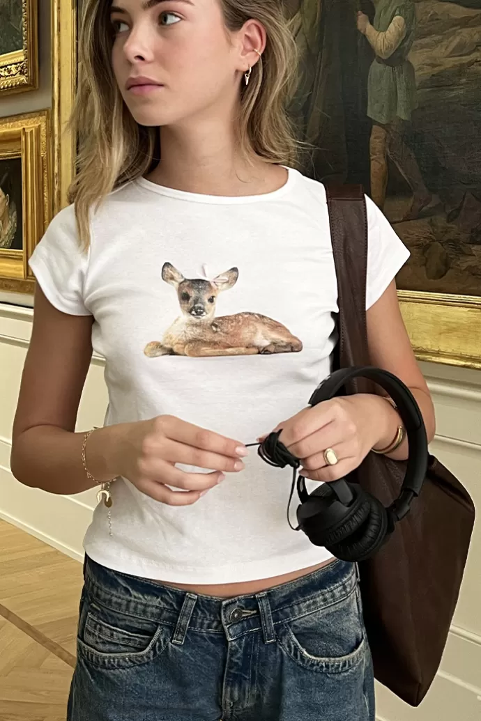 Subdued T-shirt Cerbiatto^Donna Graphics