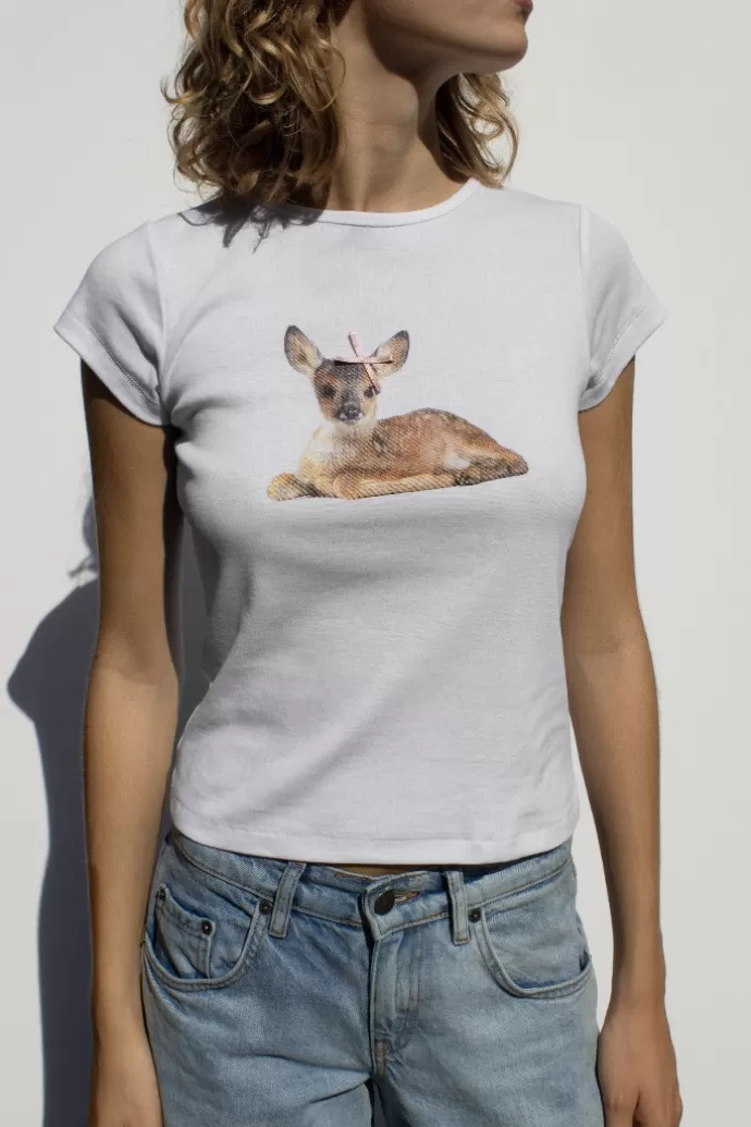Subdued T-shirt Cerbiatto^Donna Graphics