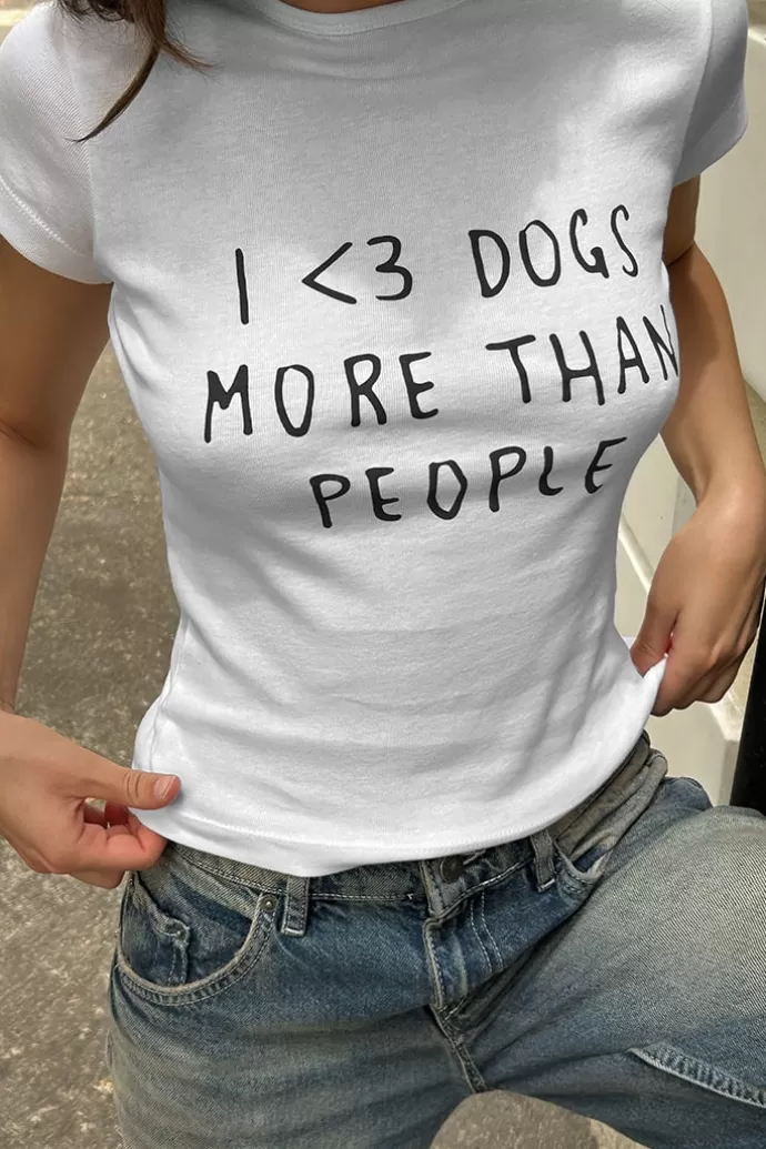 Subdued T-shirt I love dogs^Donna Graphics