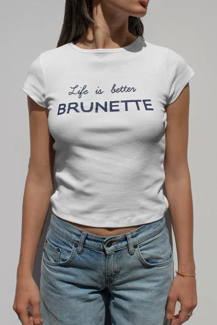Subdued T-shirt life is better Brunette^Donna Graphics