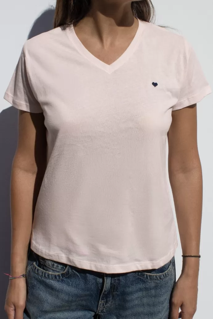 Subdued T-shirt scollo a V cuore^Donna Graphics