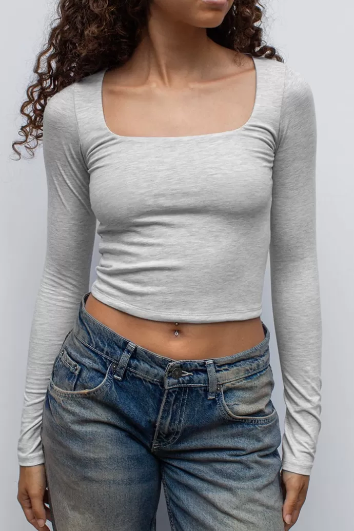 Subdued T-shirt scollo quadrato^Donna T-Shirt