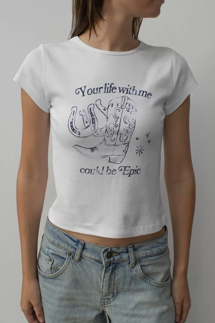 Subdued T-shirt Your life with me^Donna Graphics